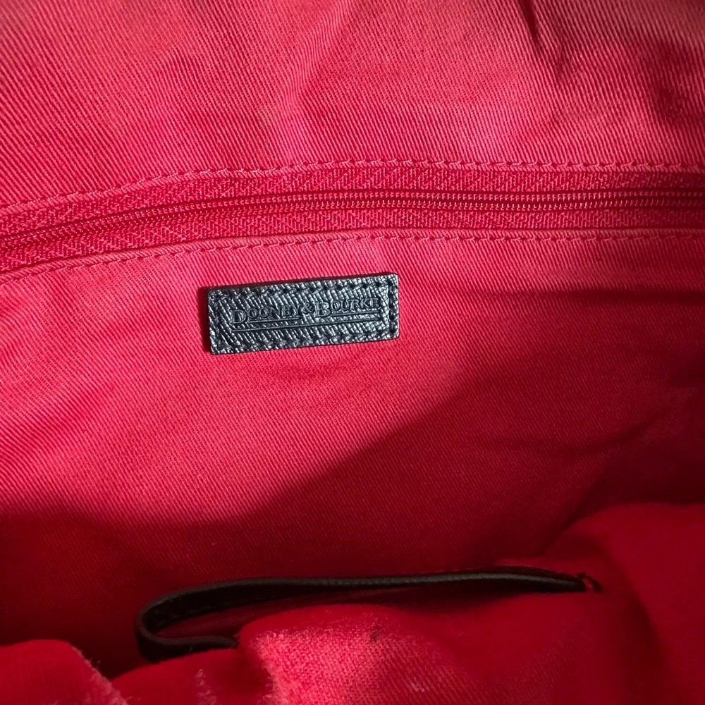 Vintage Dooney & Bourke Red Interior Large Purse/Tote with flaws - Picture 8 of 15
